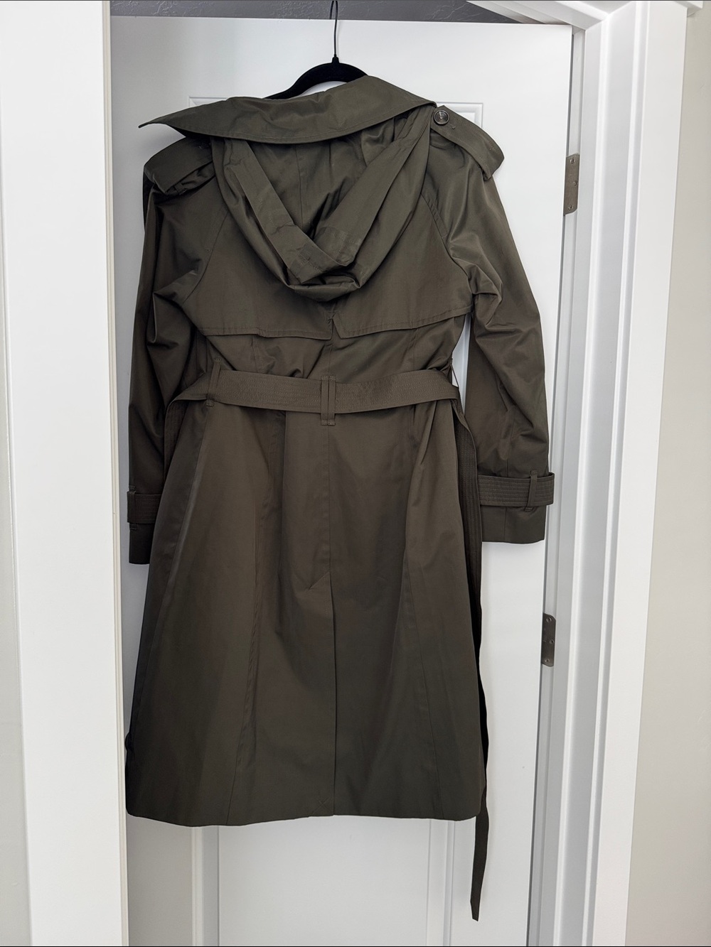 London Fog Men's Olive Green Double-Breasted Trench Coat - Picture 4 of 4